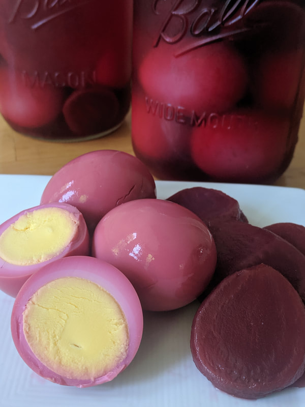 Delicious pickled eggs.